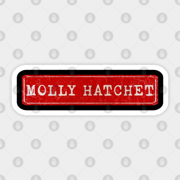 vintage retro plate Molly Hatchet Sticker by GXg.Smx